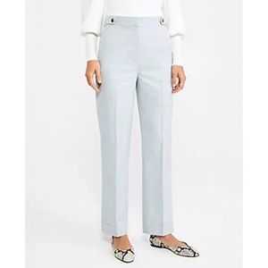 Ann Taylor Straight Pant in Blurred Teal